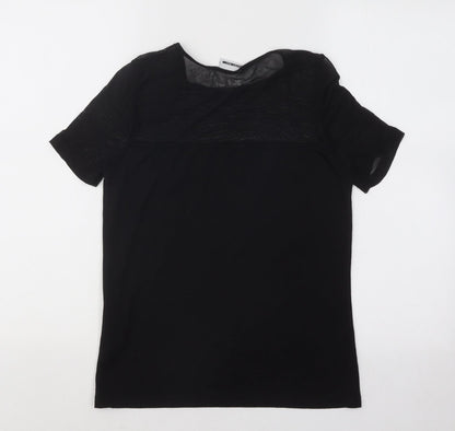 Womens UK Size S Noisy may Black Basic T-Shirt