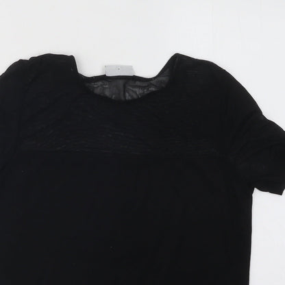 Womens UK Size S Noisy may Black Basic T-Shirt