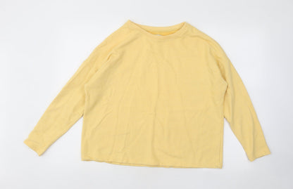 Womens UK Size S Pull&Bear Yellow Pullover Sweatshirt