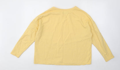 Womens UK Size S Pull&Bear Yellow Pullover Sweatshirt
