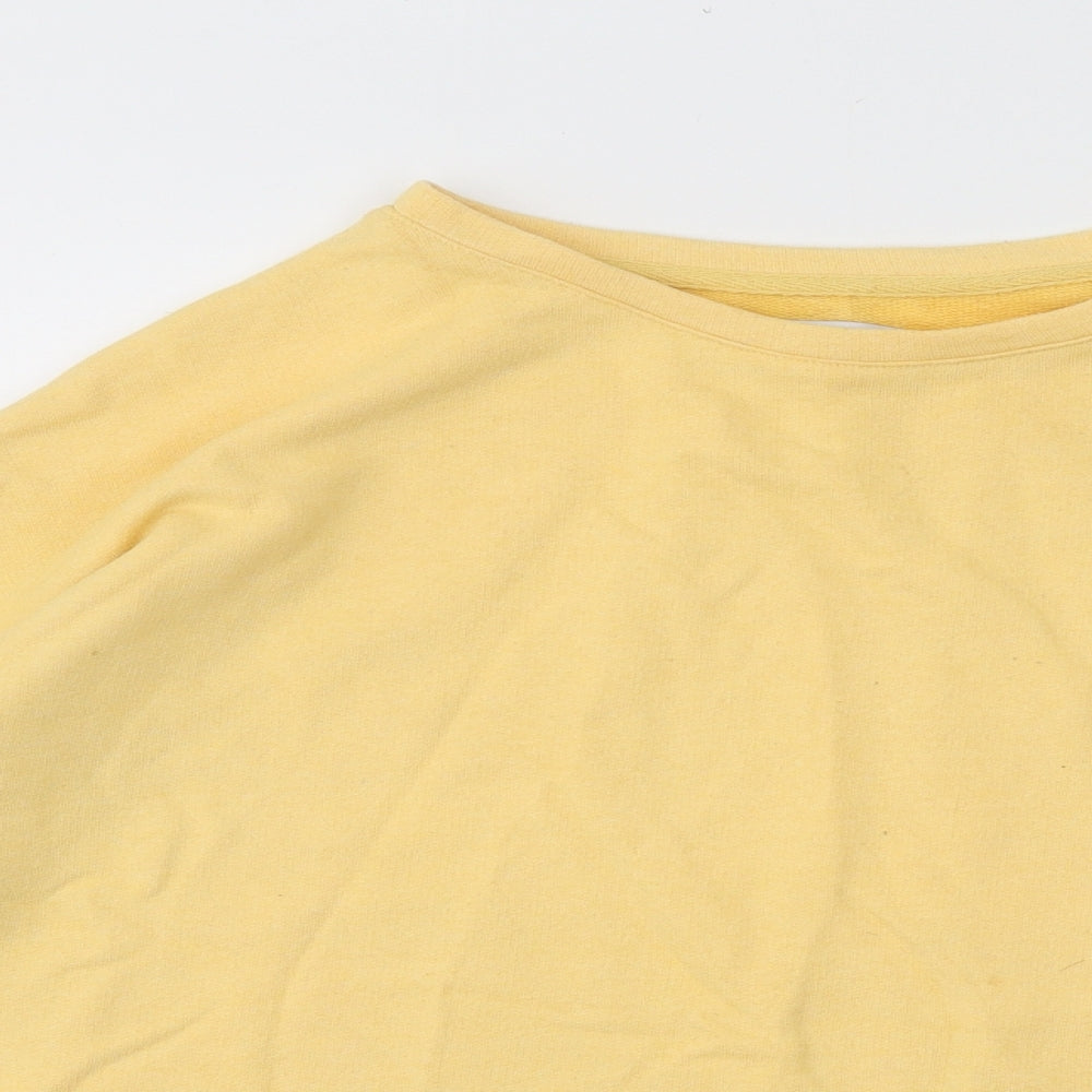 Womens UK Size S Pull&Bear Yellow Pullover Sweatshirt