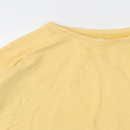 Womens UK Size S Pull&Bear Yellow Pullover Sweatshirt