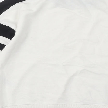 New Look Womens White Cotton Pullover Sweatshirt Size 6 Pullover