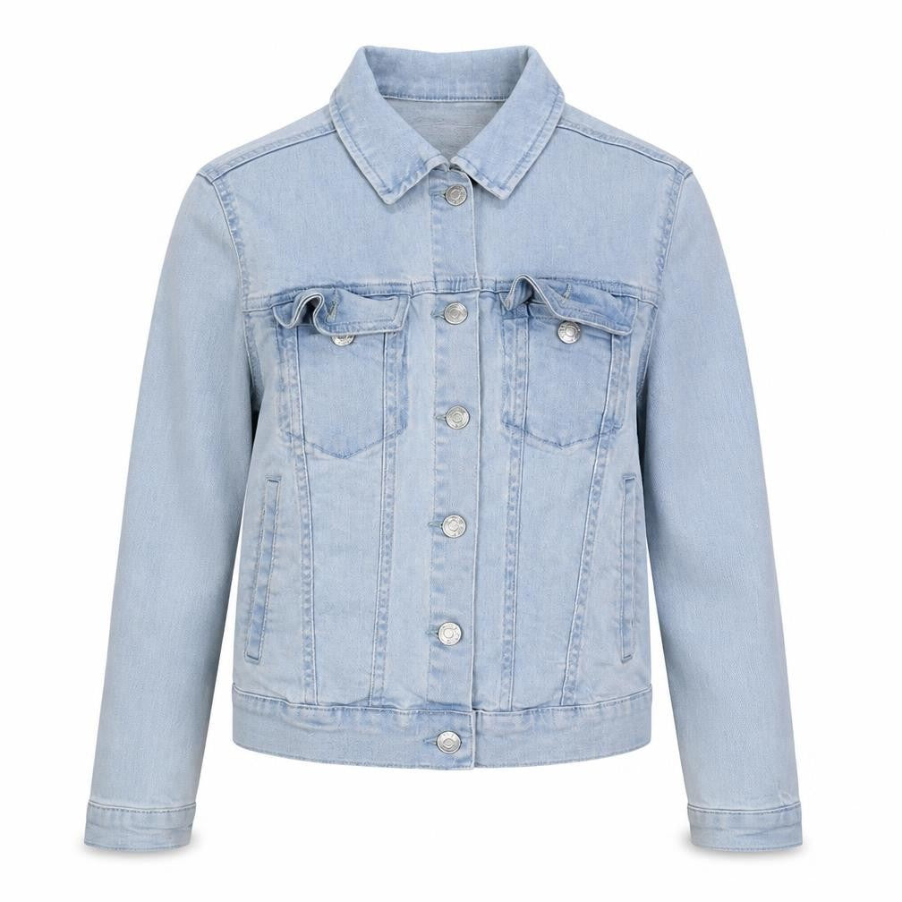Pull&Bear Womens Blue Jacket Size S Button