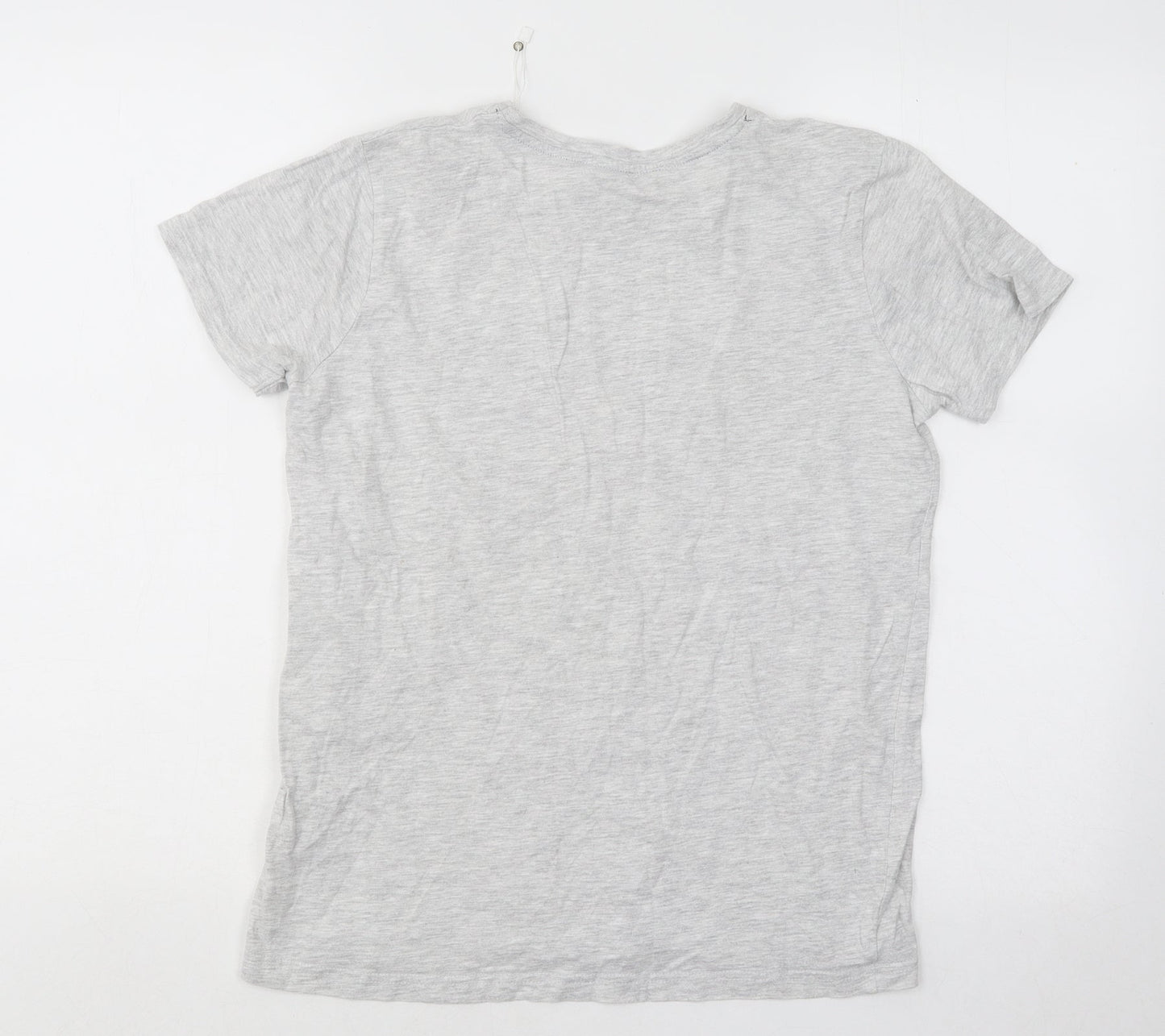 Jeff&Co Boys Grey Cotton Basic T-Shirt Size 11-12 Years Round Neck Pullover - Game Over