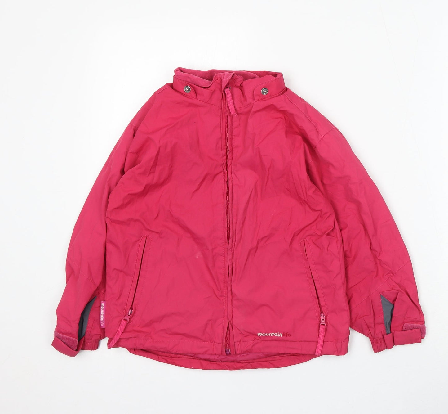 Mountain Life Girls Pink Jacket Size 3-4 Years Zip