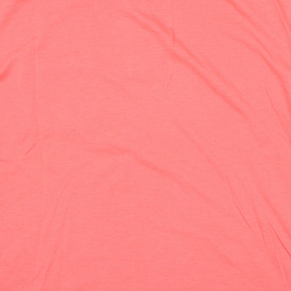 St Michael Mens Pink Cotton Polo Size L Collared Button