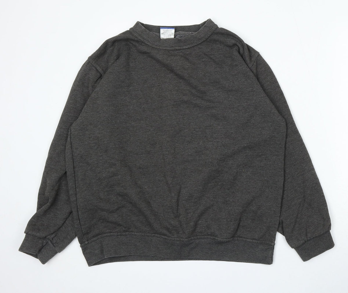 Uneek Womens Grey Cotton Pullover Sweatshirt Size M