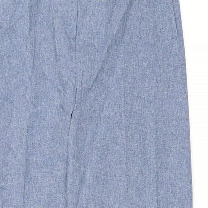 Bonmarche Womens Blue Polyester Trousers Size 14 L29 in Regular Zip