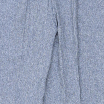 Bonmarche Womens Blue Polyester Trousers Size 14 L29 in Regular Zip