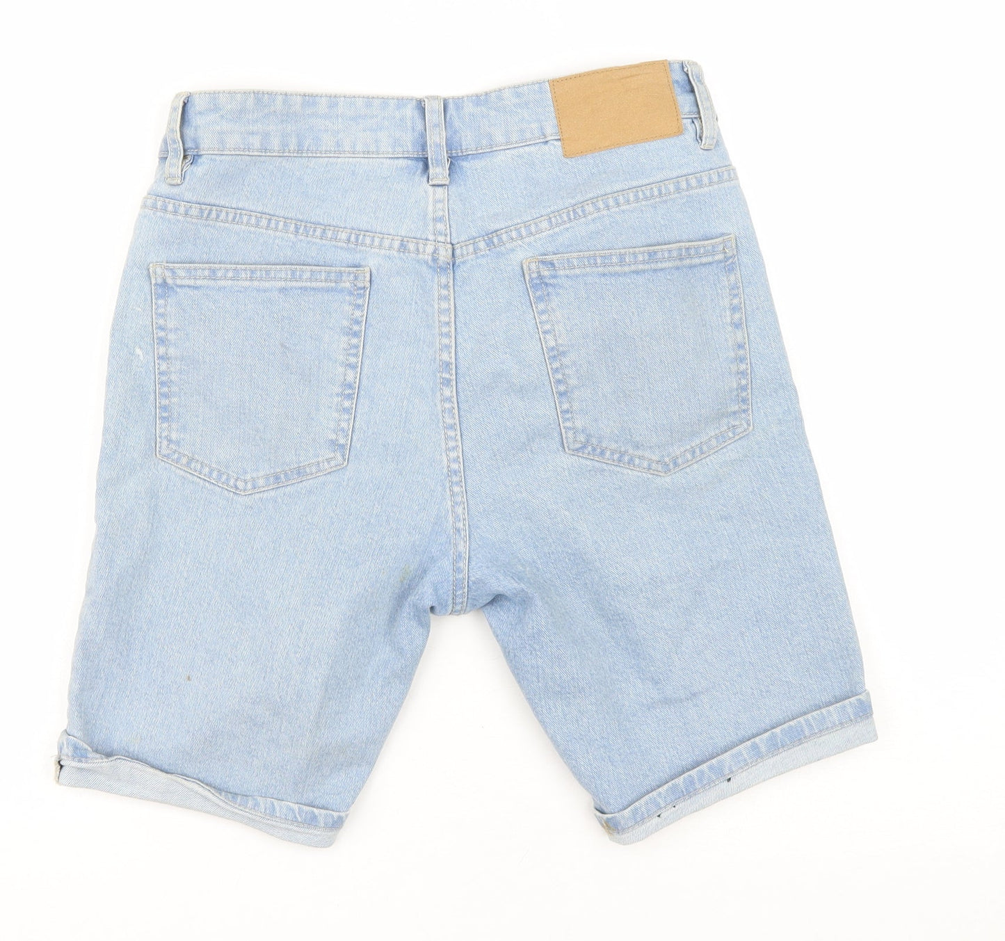 FACTORIE Mens Blue Cotton Bermuda Shorts Size 30 L8 in Regular Zip