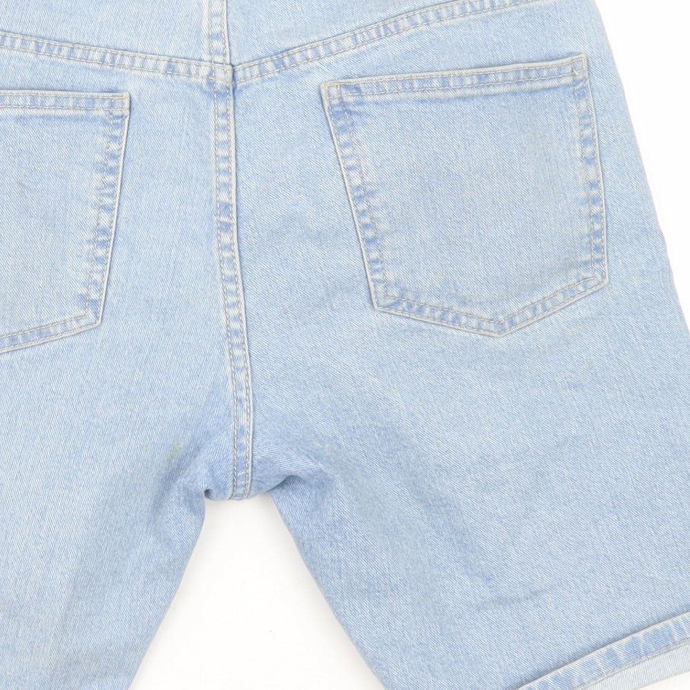 FACTORIE Mens Blue Cotton Bermuda Shorts Size 30 L8 in Regular Zip