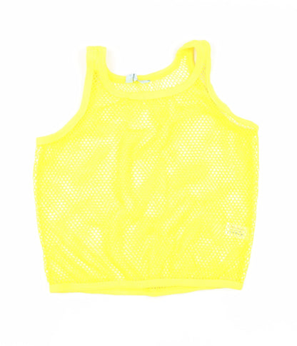 Atmosphere Womens Yellow Polyester Basic Tank Size 14 Scoop Neck