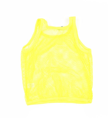 Atmosphere Womens Yellow Polyester Basic Tank Size 14 Scoop Neck
