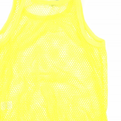 Atmosphere Womens Yellow Polyester Basic Tank Size 14 Scoop Neck