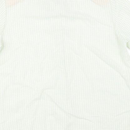Gypsy Rose Womens Green Polyester Basic Button-Up Size L Collared - Gingham pattern