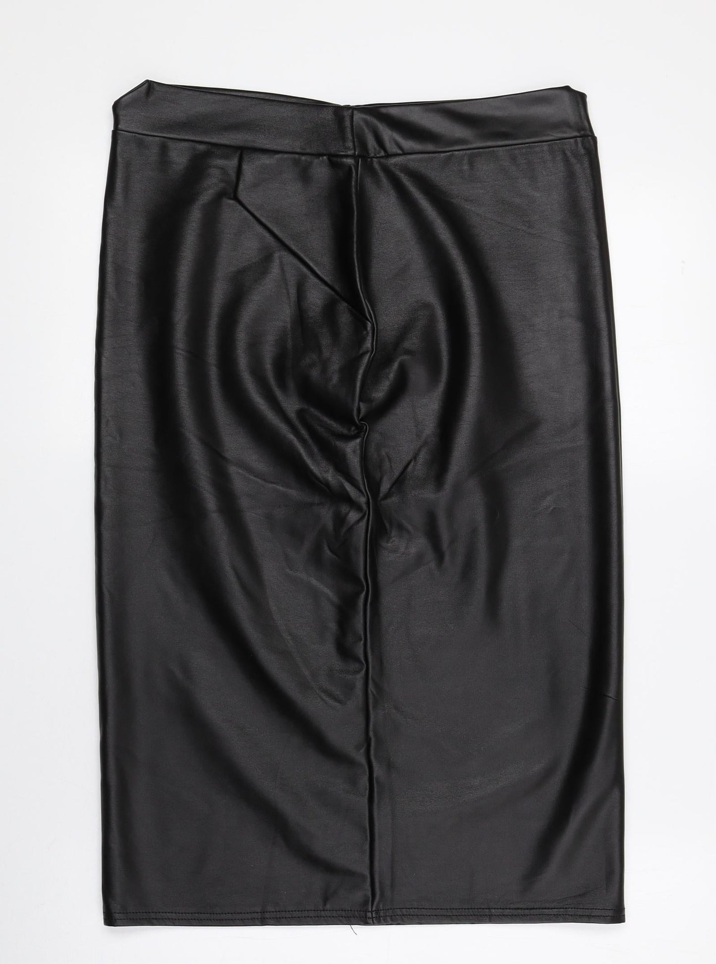 Vestidos Womens Brown Polyester Straight & Pencil Skirt Size XL - XXL, Fake Leather