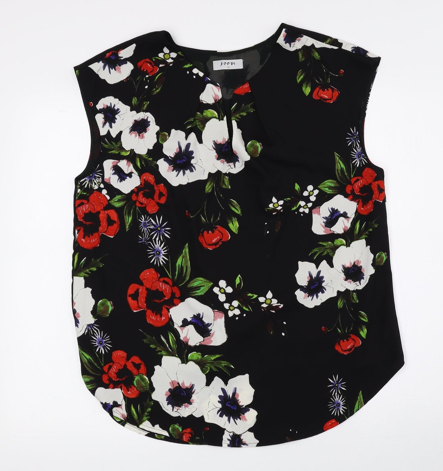 Womens UK Size 14 Soon Multicoloured Basic Blouse