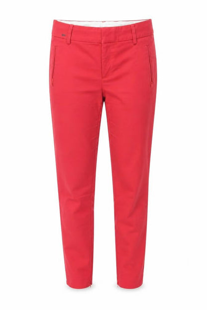 Part Two Womens Red Polyester Chino Trousers Size 10 L28 in Regular Zip