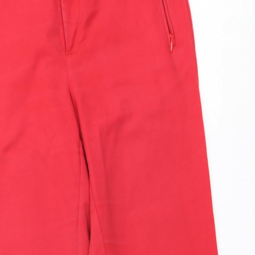 Part Two Womens Red Polyester Chino Trousers Size 10 L28 in Regular Zip