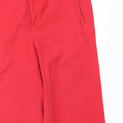 Part Two Womens Red Polyester Chino Trousers Size 10 L28 in Regular Zip