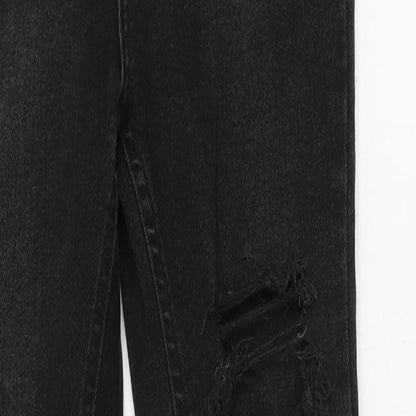 New Look Womens Black Cotton Skinny Jeans Size 8 L26 in Slim Zip