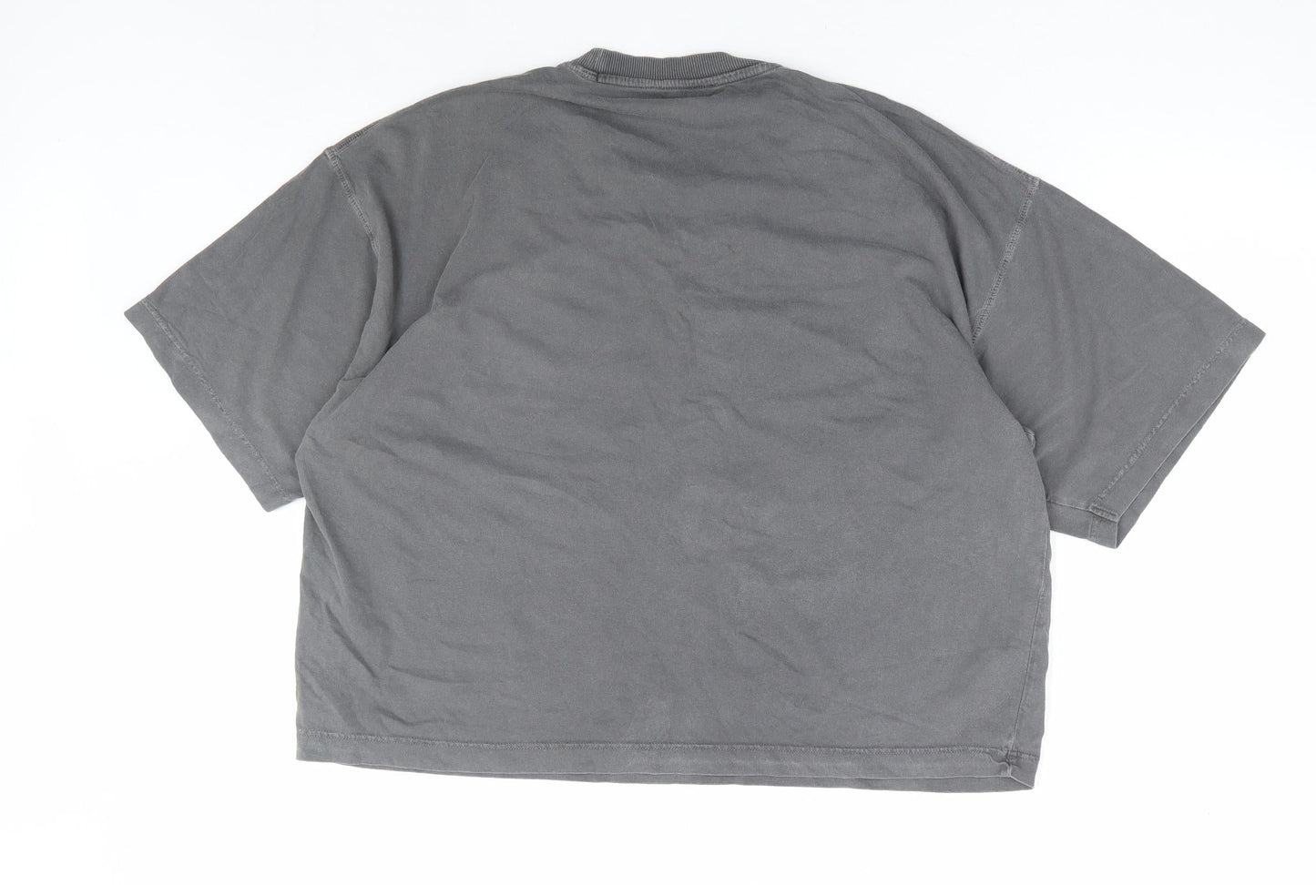 Womens UK Size S Topshop Grey Cropped T-Shirt