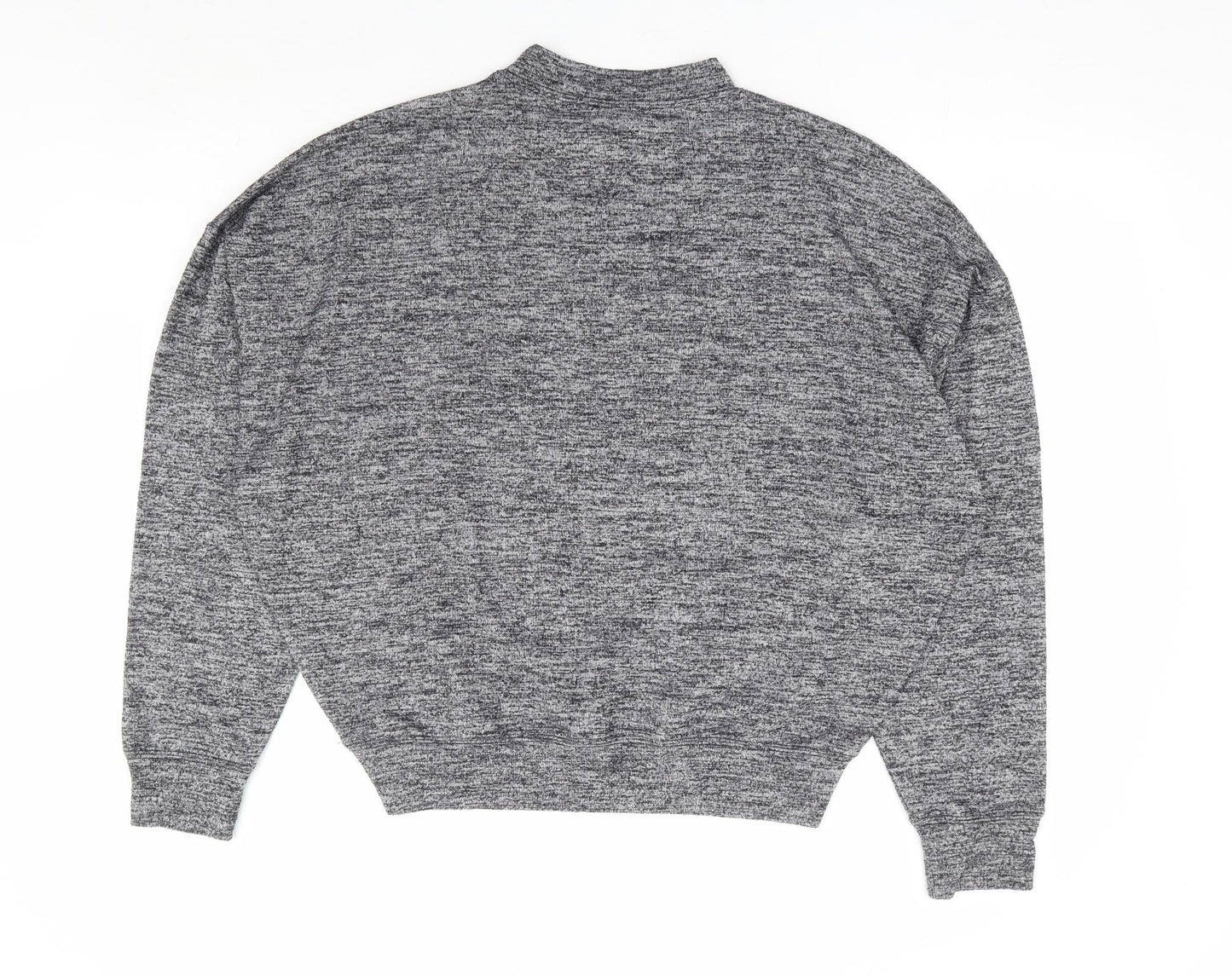 J Genevieve Womens Grey Polyester Pullover Sweatshirt Size L Pullover - Tired Girl Club, Batwing