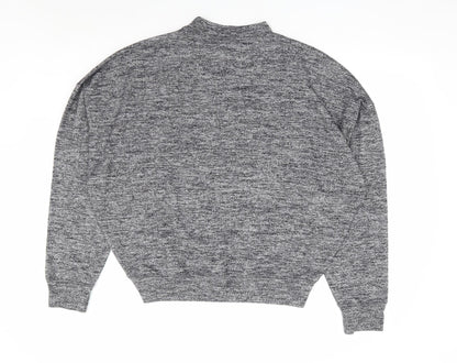 J Genevieve Womens Grey Polyester Pullover Sweatshirt Size L Pullover - Tired Girl Club, Batwing