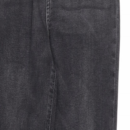 Primark Womens Black Cotton Skinny Jeans Size 10 L28 in Regular Zip