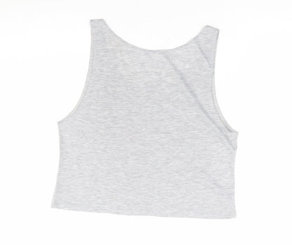 Native Womens Grey Polyester Cropped Tank Size S Scoop Neck - Volkswagen Van