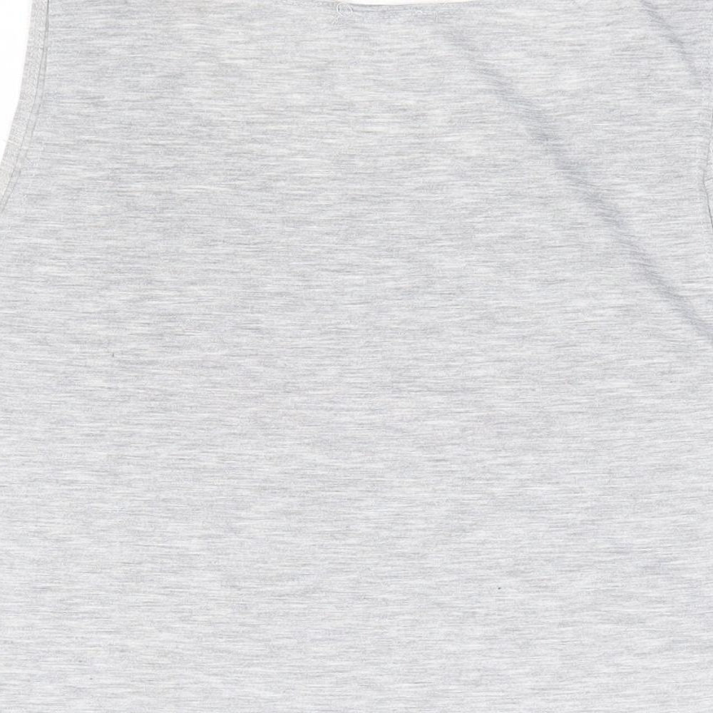 Native Womens Grey Polyester Cropped Tank Size S Scoop Neck - Volkswagen Van