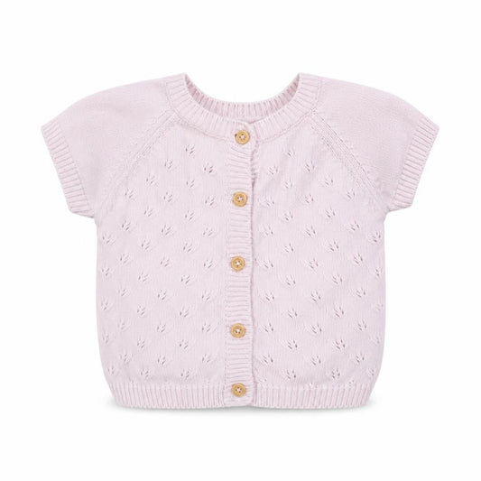 name it Girls Pink Cotton Cardigan Jumper Size 6-9 Months Button