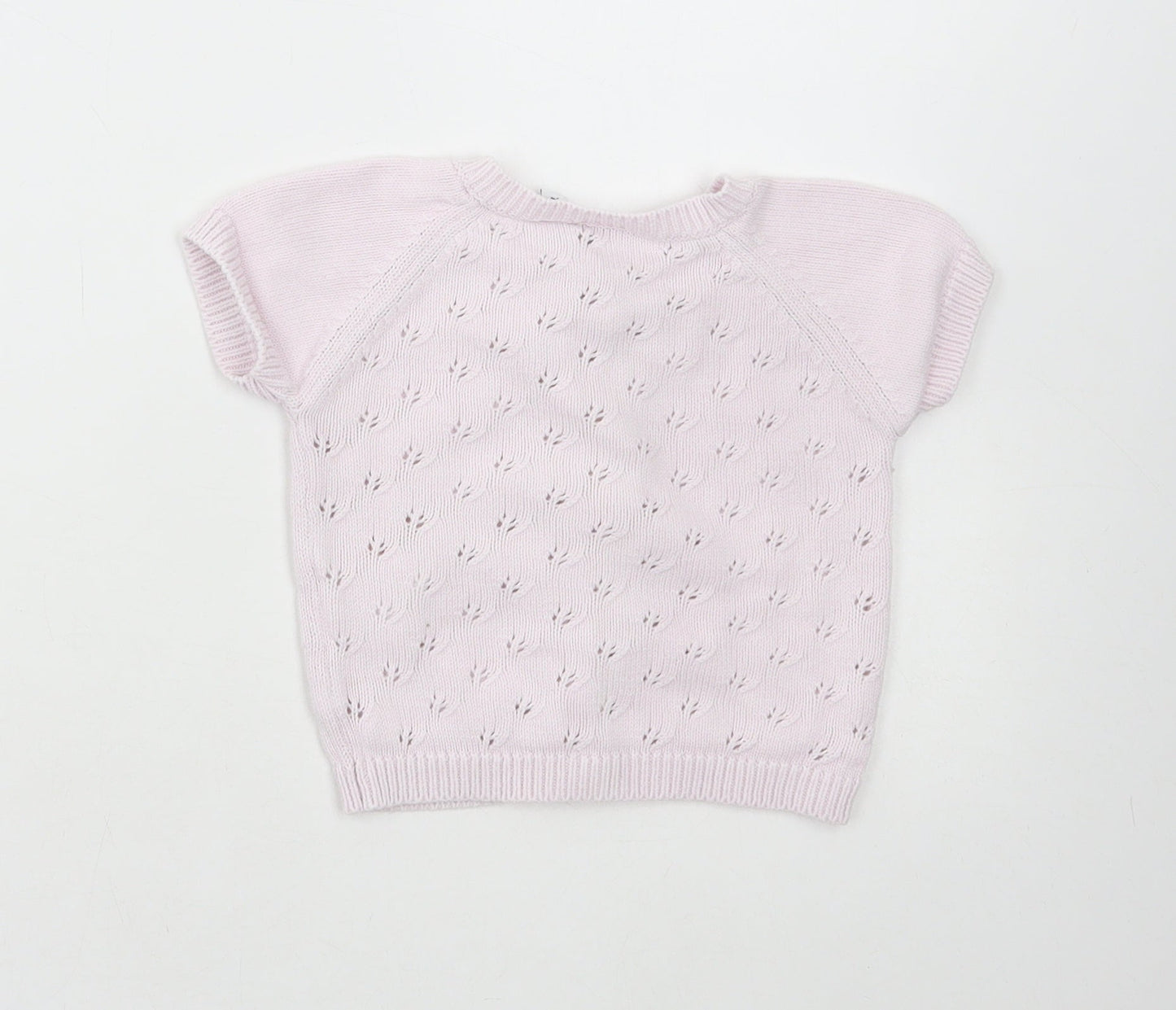 name it Girls Pink Cotton Cardigan Jumper Size 6-9 Months Button