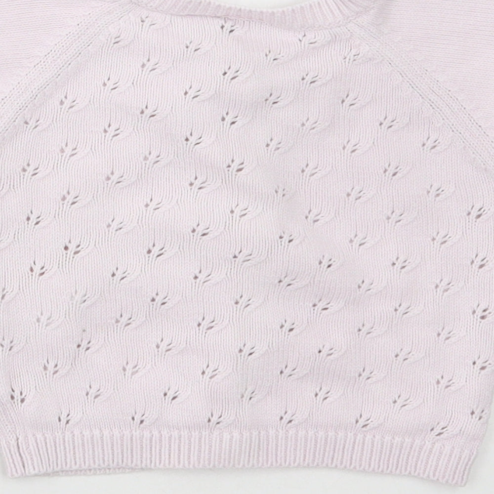 name it Girls Pink Cotton Cardigan Jumper Size 6-9 Months Button