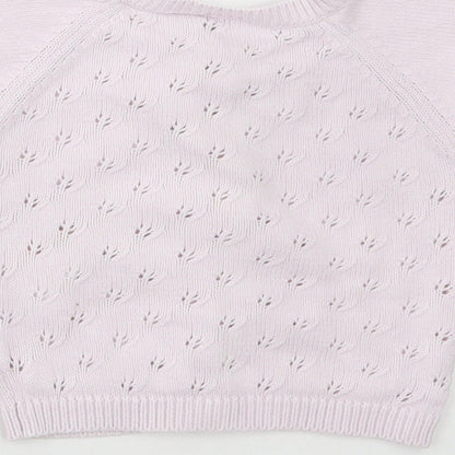 name it Girls Pink Cotton Cardigan Jumper Size 6-9 Months Button