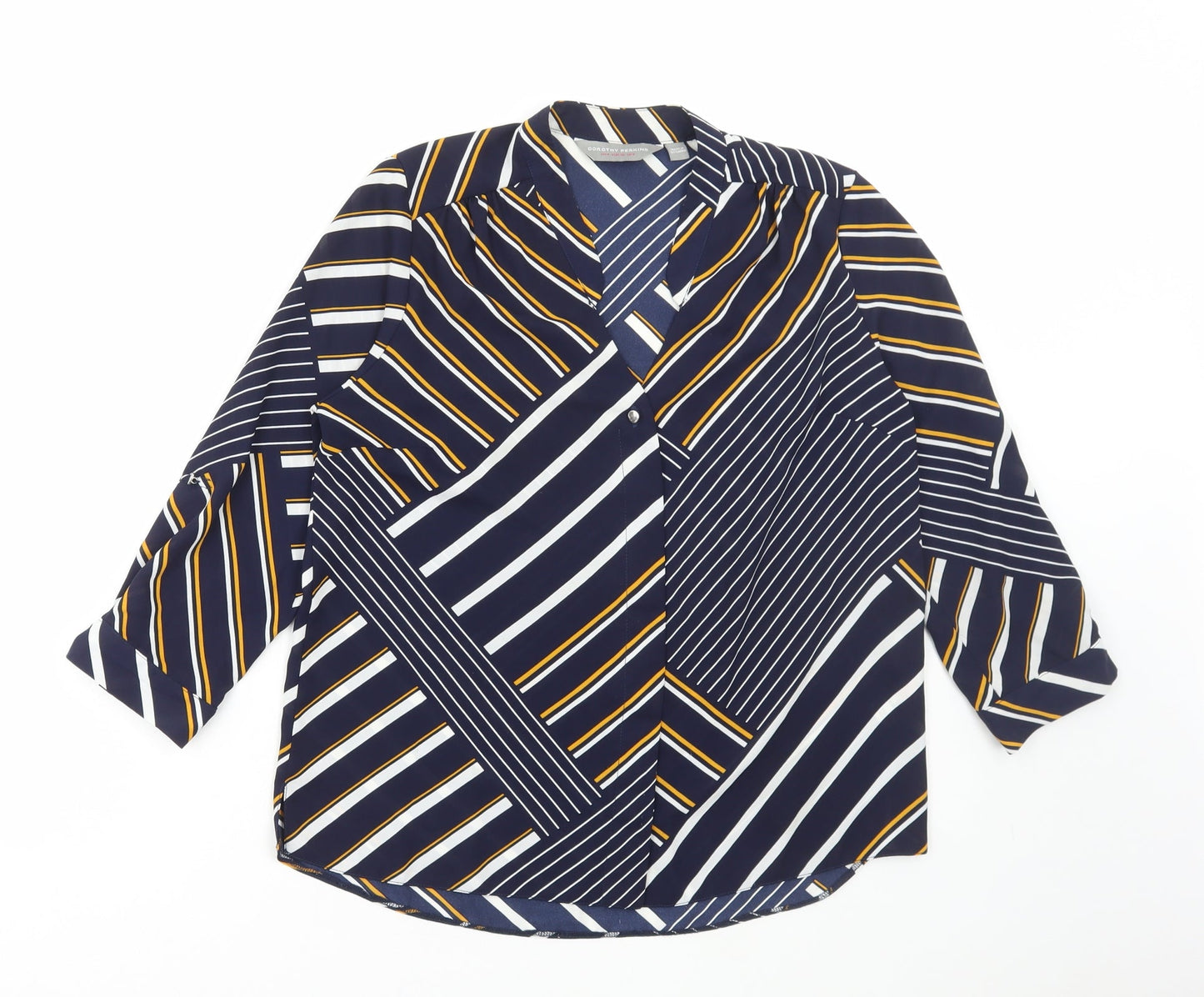 Womens UK Size 8 Dorothy Perkins Multicoloured Basic Blouse