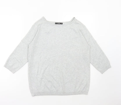 Womens UK Size M Dunnes Stores Silver Pullover Jumper