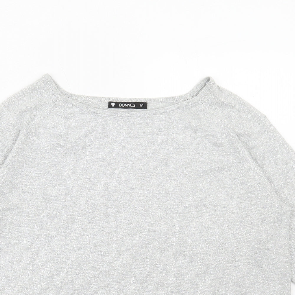 Womens UK Size M Dunnes Stores Silver Pullover Jumper