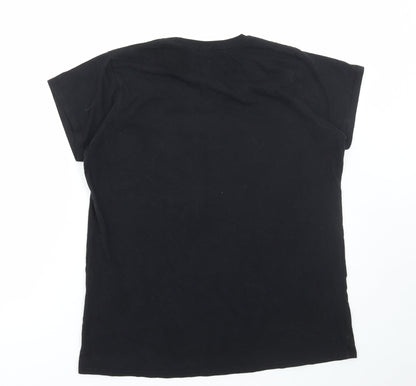 Womens UK Size 2XL Gildan Black Basic T-Shirt