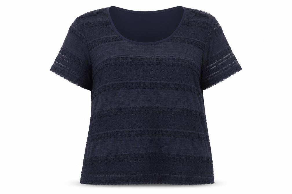Womens UK Size L Preworn Blue Basic T-Shirt