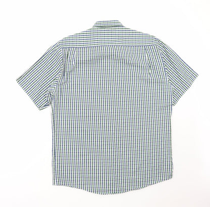 Mens UK Size L Drifter Green  Button-Up Short Sleeve Casual Shirt