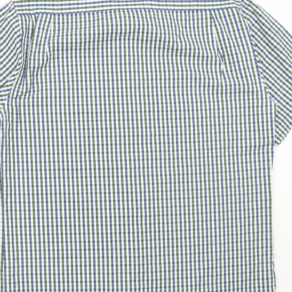 Mens UK Size L Drifter Green  Button-Up Short Sleeve Casual Shirt