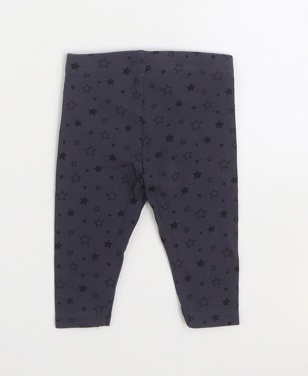 Dunnes Stores Girls Black Geometric Cotton Jogger Trousers Size 3-6 Months Pullover - Stars Leggings