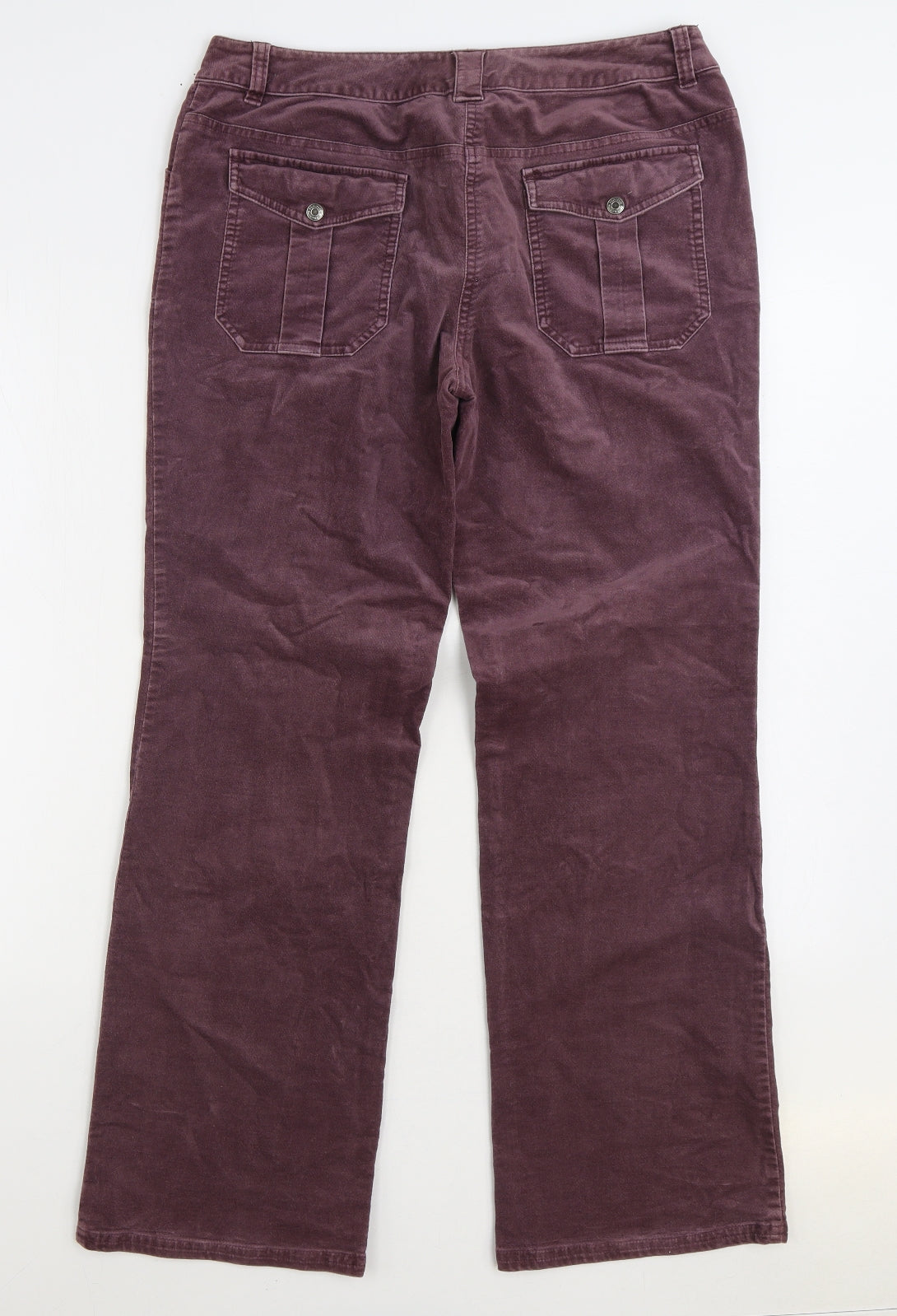 Maine Womens Purple Cotton Straight Jeans Size 12 L30 in Regular Zip