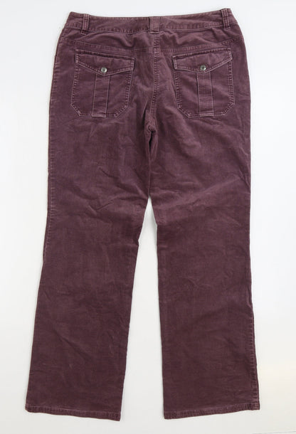 Maine Womens Purple Cotton Straight Jeans Size 12 L30 in Regular Zip