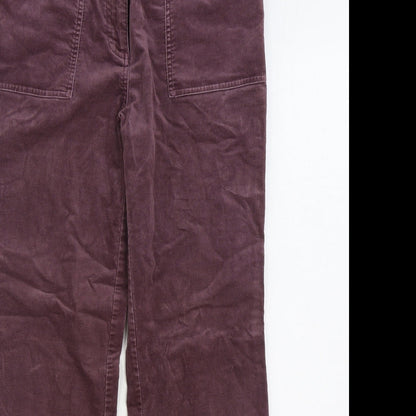 Maine Womens Purple Cotton Straight Jeans Size 12 L30 in Regular Zip