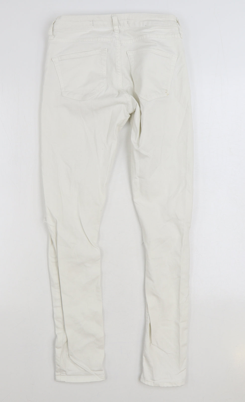 Denim & Co. Womens White Cotton Skinny Jeans Size 6 L30 in Regular Zip