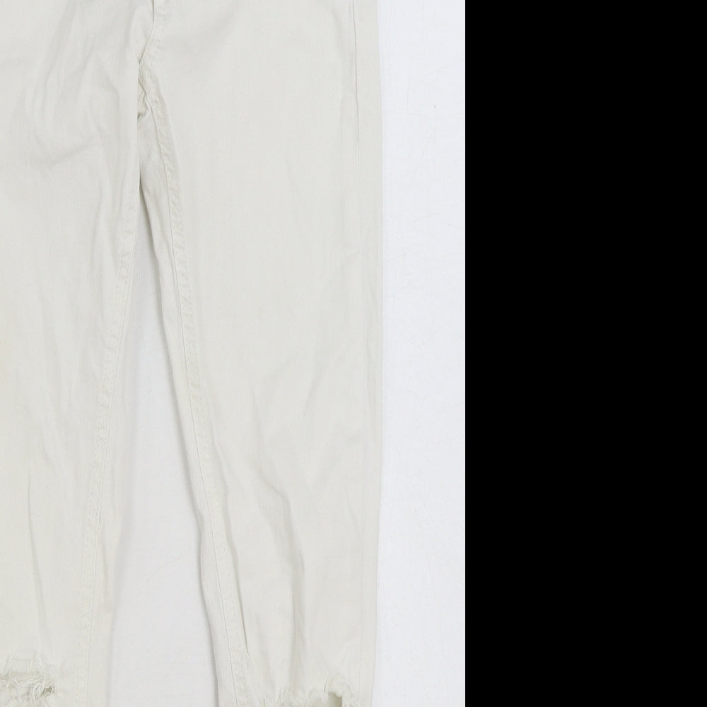 Denim & Co. Womens White Cotton Skinny Jeans Size 6 L30 in Regular Zip