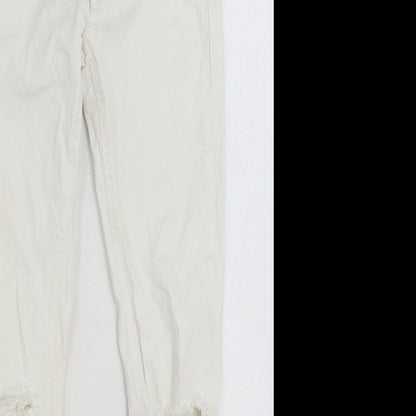 Denim & Co. Womens White Cotton Skinny Jeans Size 6 L30 in Regular Zip